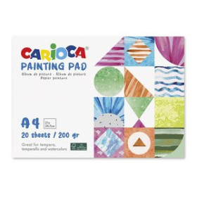 Papel técnicas húmedas: Blocs y láminas CUADERNO DE DIBUJO CARIOCA ENCOLADO GRANO FINO A4 200g 20h