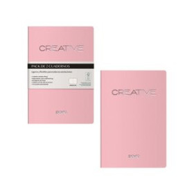 Cuadernos de notas CUADERNO DOHE CREATIVE A6 40h 90gr. LISO ROSA PACK de 2