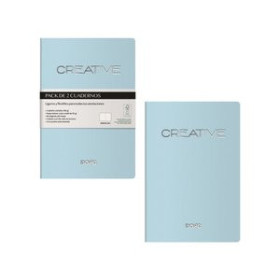 Cuadernos de notas CUADERNO DOHE CREATIVE A6 40h 90gr. LISO TURQUESA PACK de 2