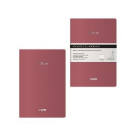 Cuadernos de notas CUADERNO DOHE OFFICER A6 40h 90gr. LISO BURDEOS PACK de 2