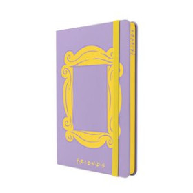 Cuadernos de notas CUADERNO MOOVING TAPA DURA A5 96h 90gr. HORIZONTAL con GOMA FRIENDS SURTIDOS