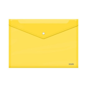 Dosieres sobre y bolsas cremallera DOSIER SOBRE DOHE PP BROCHE Fº+ APAISADO TRASLUCIDO AMARILLO