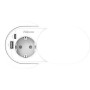 Alimentación ENCHUFE ADAPTADOR EMPOTRABLE FELLOWES + USB A/C Ø 60/80 CON TAPA BLANCO