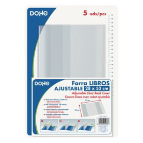 Forro ajustable FORRO AJUSTABLE PVC TRANS.120µ 28x53 cm PACK de 5