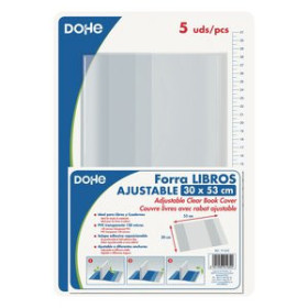 Forro ajustable FORRO AJUSTABLE PVC TRANS.120µ 30x53 cm PACK de 5