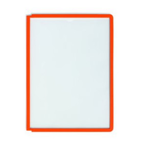 Paneles de información de fundas FUNDA DURABLE SHERPA A4 con MARCO NARANJA PAQUETE de 5