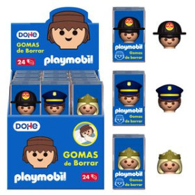 Gomas de borrar GOMA de BORRAR DOHE PLAYMOBIL SURTIDO EXPOSITOR DE 24 (3 mod.)