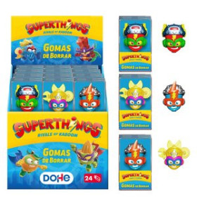 Gomas de borrar GOMA de BORRAR DOHE SUPERTHINGS SURTIDO EXPOSITOR DE 24 (3 mod.)