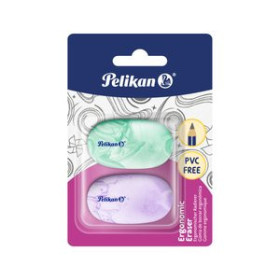 Gomas de borrar GOMA de BORRAR PELIKAN VINILO ERGONOMIC ERASER BLISTER de 2
