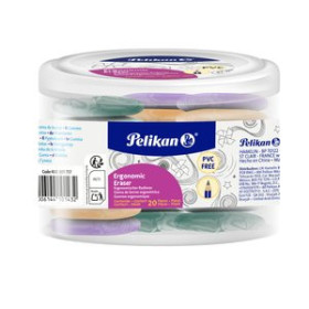 Gomas de borrar GOMA de BORRAR PELIKAN VINILO ERGONOMIC ERASER SURTIDO EXPOSITOR de 20