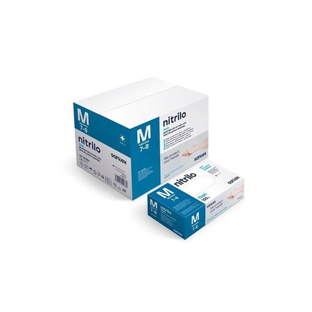 Protección GUANTE DESECHABLE NITRILO SANTEX GD21 AZUL TALLA M CAJA de 100