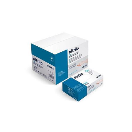 Protección GUANTE DESECHABLE NITRILO SANTEX GD21 AZUL TALLA S CAJA de 100