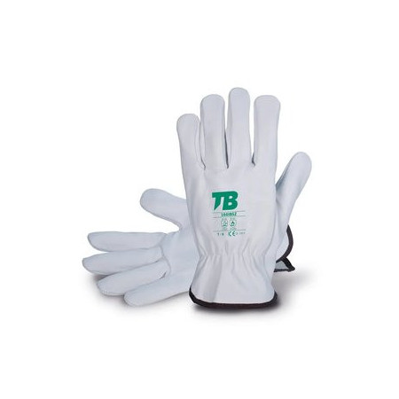 Protección GUANTES TB PIEL FLOR VACUNO CON RIBETE TALLA 8 GRIS
