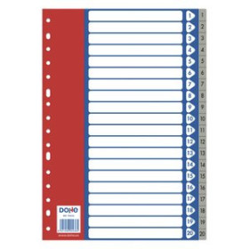 Índice numérico PP y PVC INDICE DOHE PP NUMERICO Fº pestañas 1-20 16 taladros GRIS
