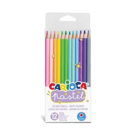 Lápices de colores LAPICES de COLORES CARIOCA PASTEL ESTUCHE de 12