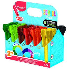 Lápices de colores LAPICES de COLORES MAPED INFINITY MINI JUMBO SCHOOL PACK de 72