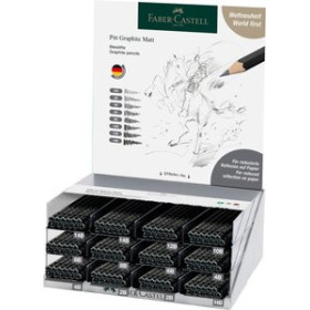 Lápices de grafito LAPIZ de GRAFITO FABER-CASTELL PITT MATE EXPOSITOR de 144