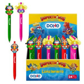 Lápices de grafito LAPIZ INFINITO DOHE SUPERTHINGS SURTIDO EXPOSITOR DE 24 (3 mod.)