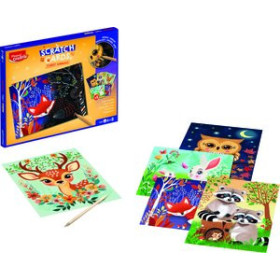 Juegos educativos MAPED CREATIV SCRATCH CARDS TARJETAS DE RASCAR ANIMALES DEL BOSQUE (+7 años)
