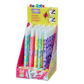Marcadores flúor (tinta y gel) MARCADOR CARIOCA MEMO ERASE  EXPOSITOR de 25+2