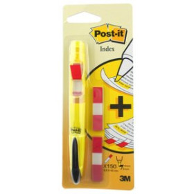 Marcadores flúor (tinta y gel) MARCADOR FLUOR 3M POST-IT AMARILLO con 3 RECAMBIOS INDEX