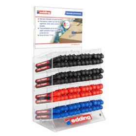 Marcadores permanentes MARCADOR PERMANENTE EDDING  330 BISELADO COLORES BASICOS EXPOSITOR de 96