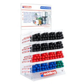 Marcadores permanentes MARCADOR PERMANENTE EDDING 3000 CONICO COLORES BASICOS EXPOSITOR de 128