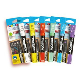 Marcadores de tiza líquida MARCADOR TIZA LIQUIDA CARIOCA EXPOSITOR DE 12