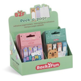 Agendas escolares MARCAPAGINAS ADHESIVOS BACK2FUN SURTIDO EXPOSITOR de 30