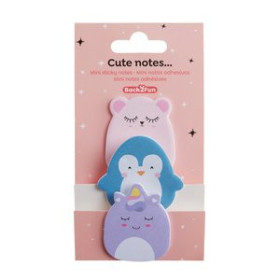 Agendas escolares MINI NOTAS ADHESIVAS BACK2FUN 60h (3 ud.) HAPPY