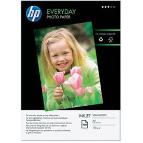 Papel inkjet PAPEL INKJET HP FOTO A4 175g 100h SEMI-GLOSS