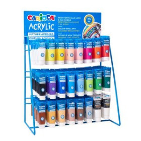 Pinturas acrílicas PINTURA ACRILICA CARIOCA 75 ml (tubo) SURTIDO EXPOSITOR DE 144