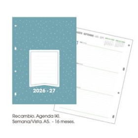 Recambios para agendas RECAMBIO AGENDA ANUAL (2026-27) SENFORT 16 MESES IKI 155x210 S/V