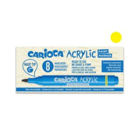 Rotuladores acrilicos ROTULADOR ACRILICO CARIOCA PAINT MARKER PUNTA MAXI AMARILLO