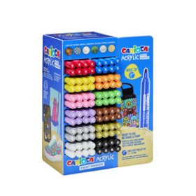 Rotuladores acrilicos ROTULADOR ACRILICO CARIOCA PAINT MARKER PUNTA MAXI EXPOSITOR DE 96