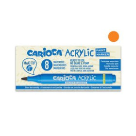 Rotuladores acrilicos ROTULADOR ACRILICO CARIOCA PAINT MARKER PUNTA MAXI NARANJA