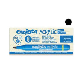 Rotuladores acrilicos ROTULADOR ACRILICO CARIOCA PAINT MARKER PUNTA MAXI NEGRO