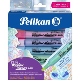 Rotuladores acrilicos ROTULADOR ACRILICO PELIKAN WINDOW MARKER 600 SURTIDO BLISTER DE 8