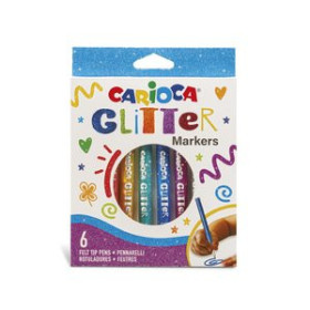Rotuladores de colores ROTULADOR CARIOCA GLITTER CAJA de 6