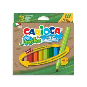 Rotuladores de colores ROTULADOR FIBRA CARIOCA JUMBO ECO ESTUCHE de 12