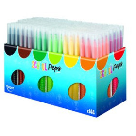 Rotuladores de colores ROTULADOR FIBRA MAPED COLOR´PEPS LONG LIFE ULTRALAVABLE SCHOOL PACK de 144