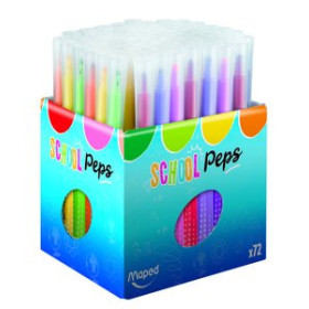 Rotuladores de colores ROTULADOR FIBRA MAPED COLOR´PEPS LONG LIFE ULTRALAVABLE SCHOOL PACK de 72