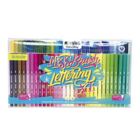 Rotuladores de fibra ROTULADOR FIBRA MOOVING DOBLE PUNTA PINCEL ESTUCHE de 60