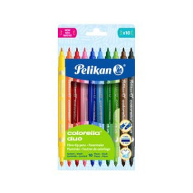Rotuladores de colores ROTULADOR FIBRA PELIKAN COLORELLA DUO (DOBLE PUNTA - GRUESA/FINA) ESTUCHE de 10 (813846)