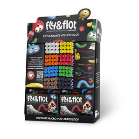 Pinturas acrílicas ROTULADOR VOLUMETRICO 3D TCOLORS FLY&FLOT 25 ml SURTIDO EXPOSITOR de 104