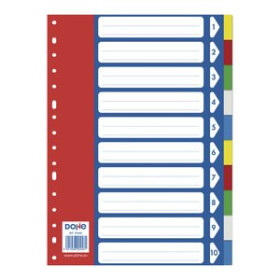 Separadores PP y PVC SEPARADORES DOHE PP COLORES A4 10 pestañas 16 taladros