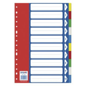 Separadores PP y PVC SEPARADORES DOHE PP COLORES Fº 10 pestañas 16 taladros