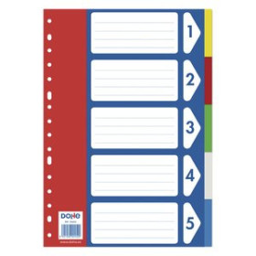Separadores PP y PVC SEPARADORES DOHE PP COLORES Fº 5 pestañas 16 taladros