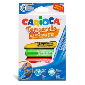 Témperas sólidas TEMPERA SOLIDA CARIOCA TEMPERELLO POCKET 10Gr. ESTUCHE de 6 COLORES