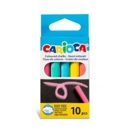 Tizas y portatizas TIZAS de COLORES CARIOCA CAJA de 10